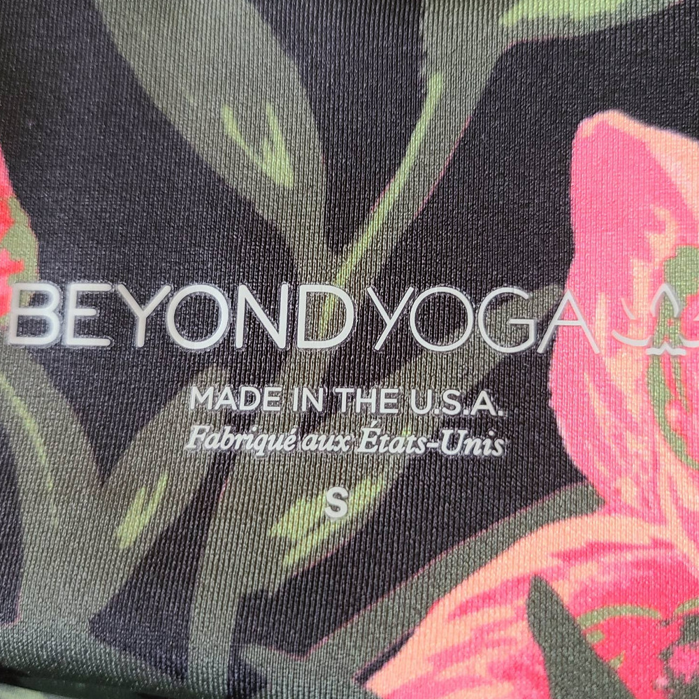 BEYOND YOGA Lux Floral High-Rise Full-Length Leggings Black‎ Pink Women's Small - Picture 6 of 7